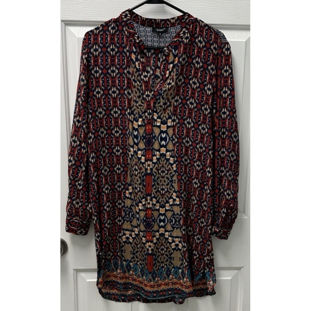 Tolani‎ Silk Tunic Women Small Long Sleeve